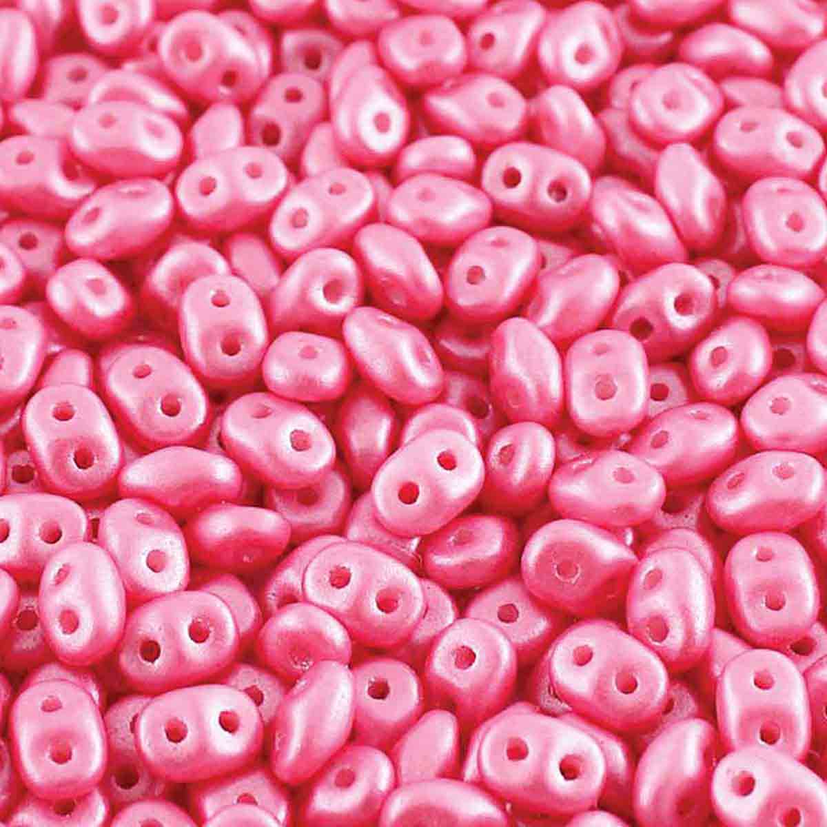 Superduo Beads, Pearl Shine Light Pink, 10g.