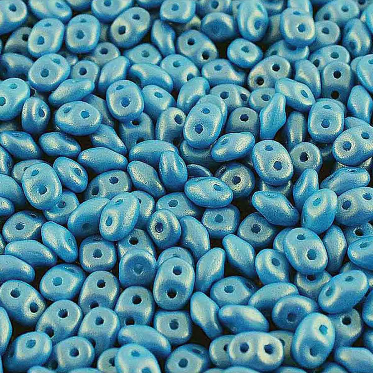 Superduo Beads, Gold Shine Dark Cyan, 10g.