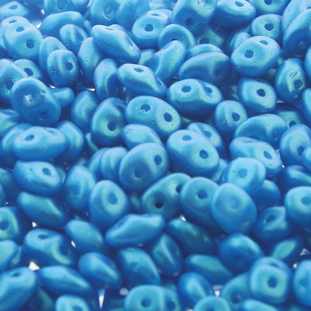 Superduo Beads, Tropical Blue Wave, 10g.