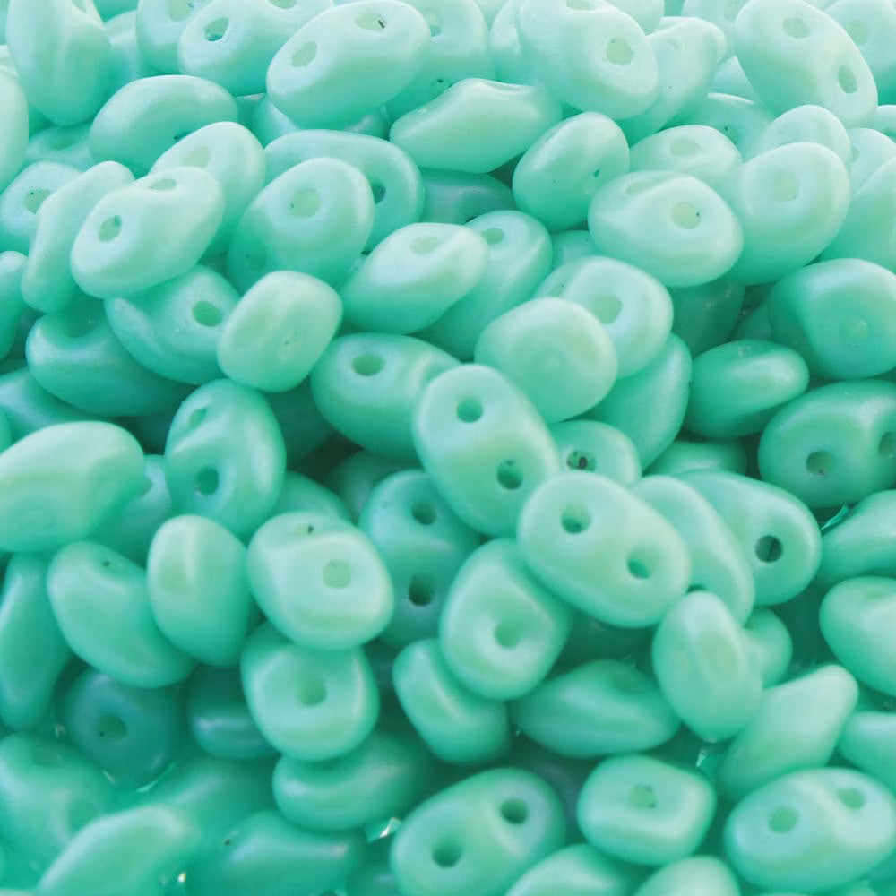 Superduo Beads, Tropical Mint, 10g.