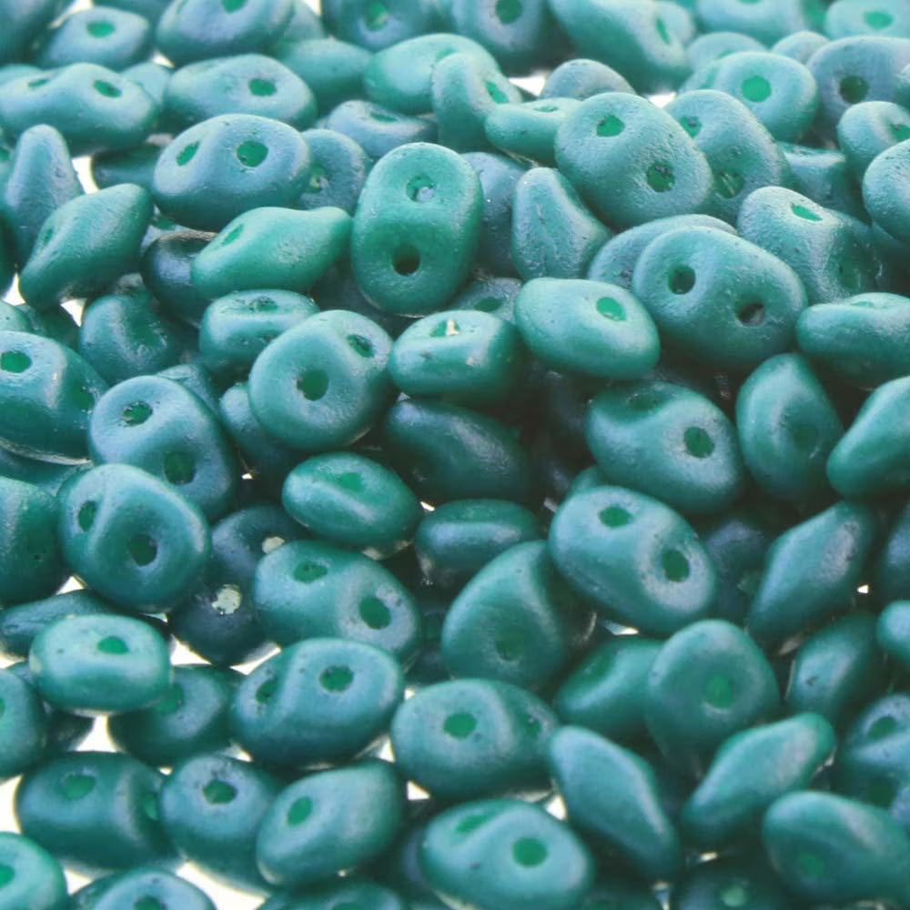 Superduo Beads, Tropical Rainforest, 10g.