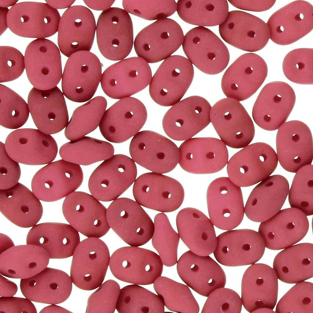Superduo Beads, Matte Velvet Purple Wine, 10g.