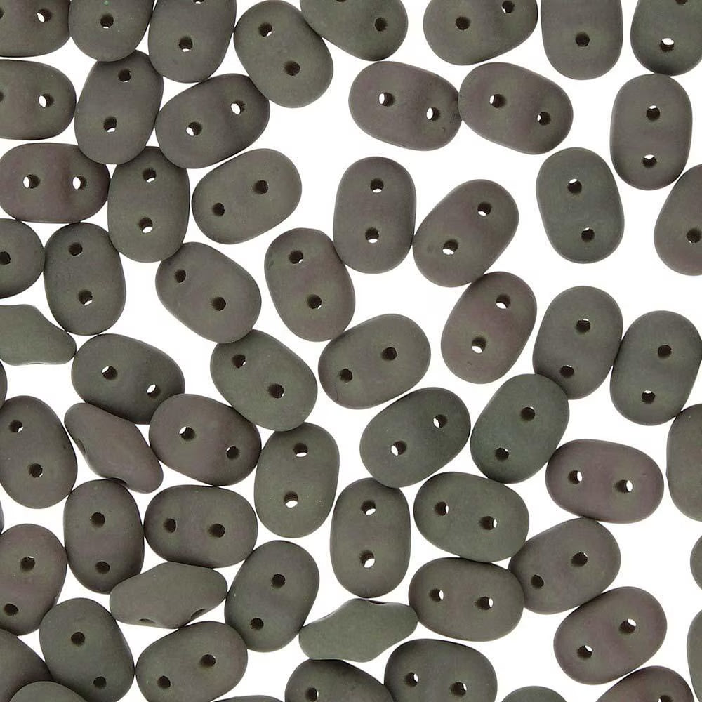 Superduo Beads, Matte Velvet Mushroom, 10g.