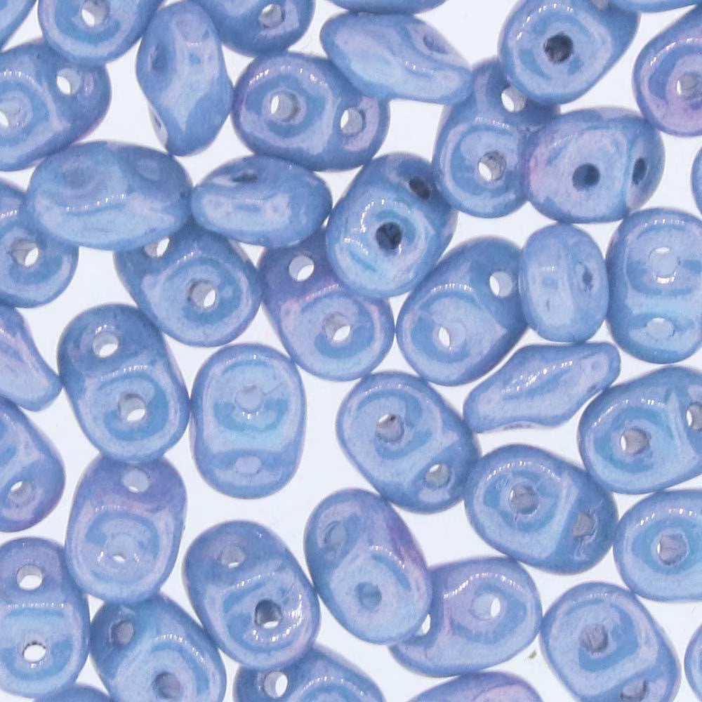 Superduo Beads, Blue Luster, 10g.