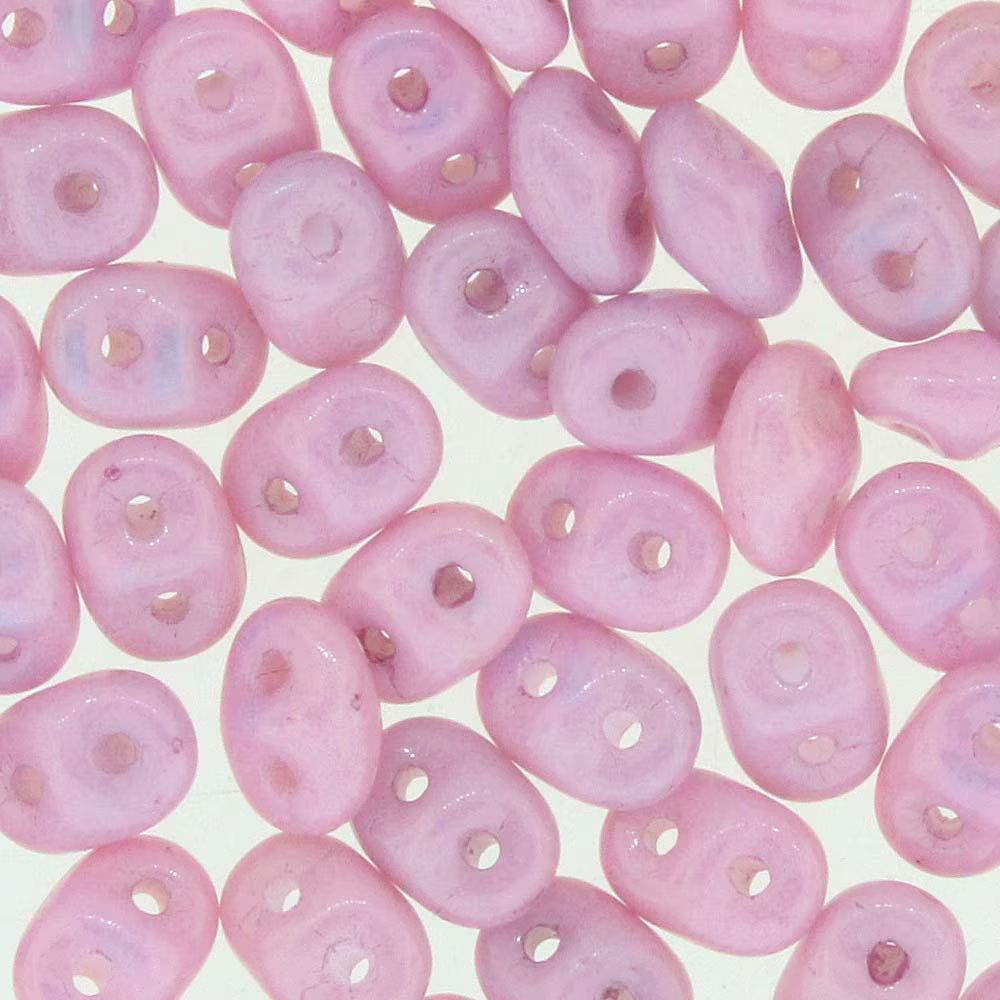 Superduo Beads, Chalk Lilac Luster, 10g.