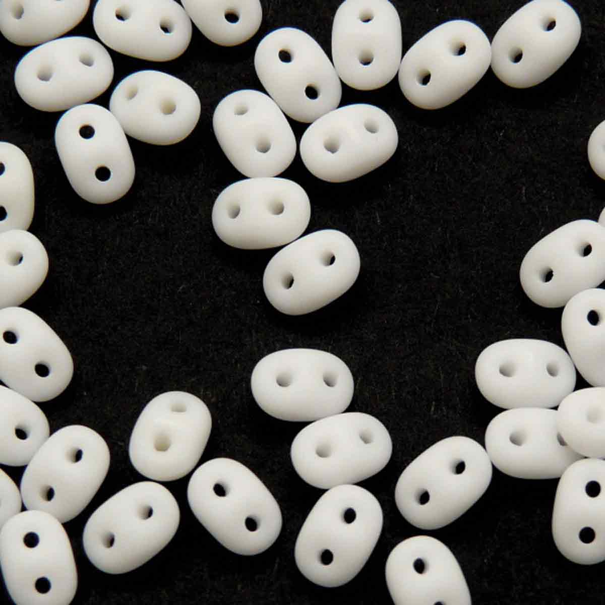 Superduo Beads, Chalk Matte, 10g.
