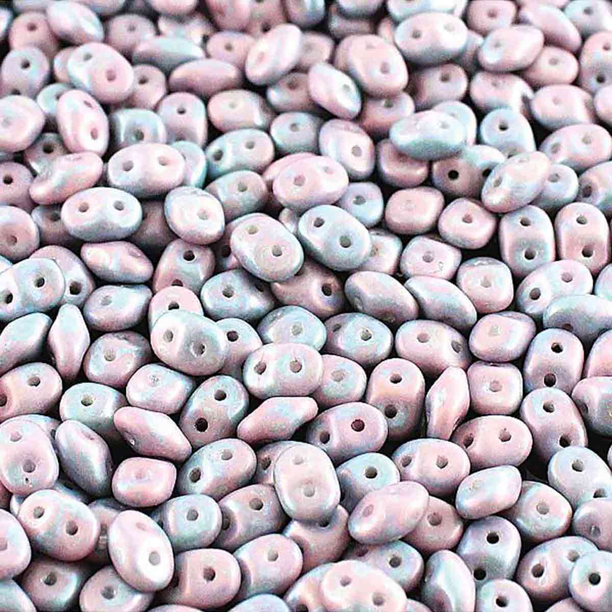 Superduo Beads, Nebula Chalk Matte, 10g.
