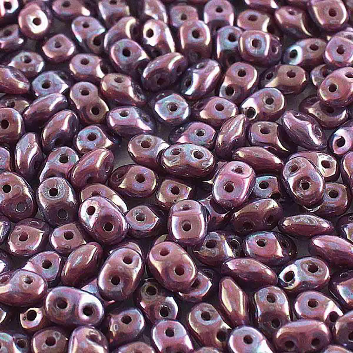Superduo Beads, Nebula Violet, 10g.