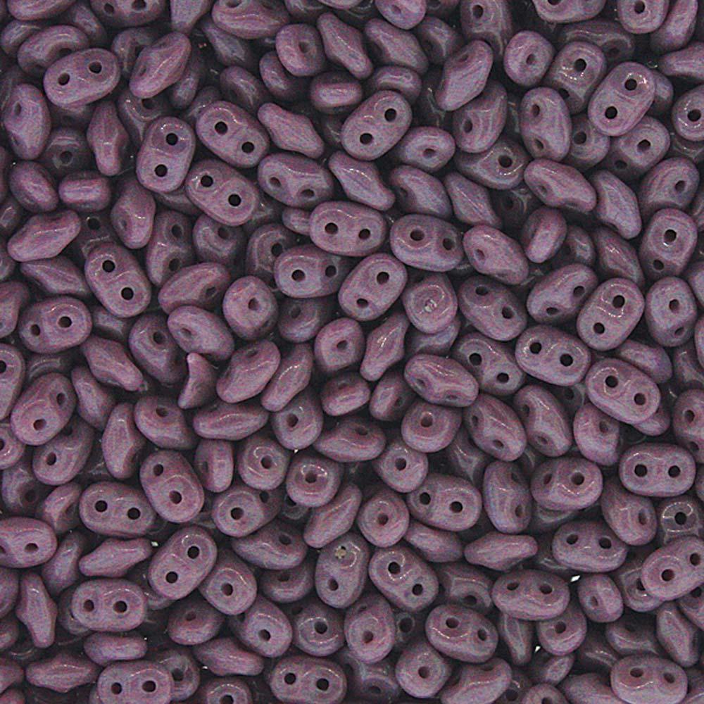 Superduo Beads, Opaque Violet, 10g.