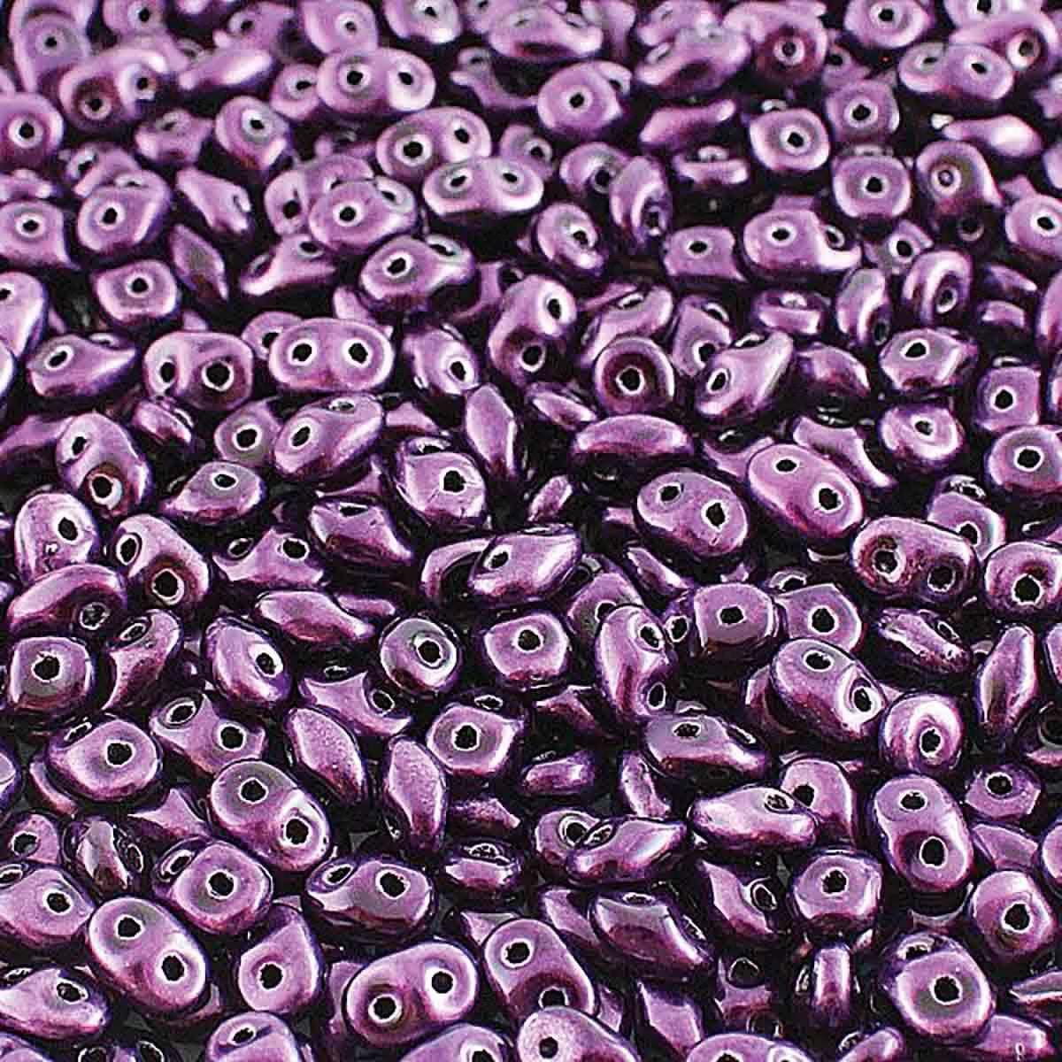 Superduo Beads, Metalust Purple, 10g.
