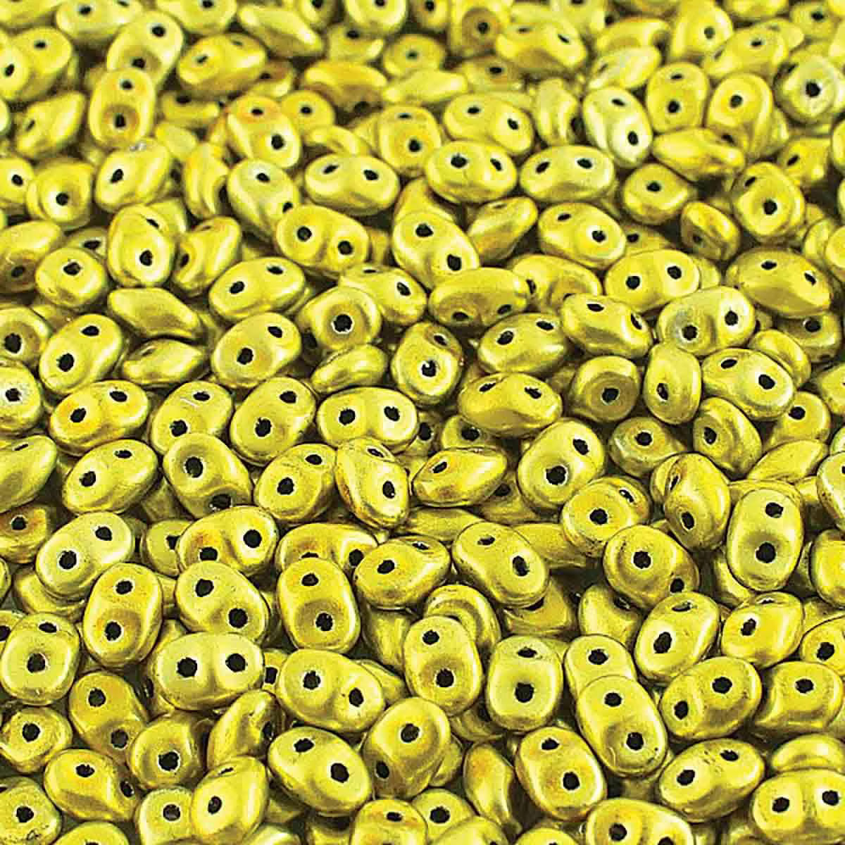 Superduo Beads, Metalust Yellow Gold, 10g.