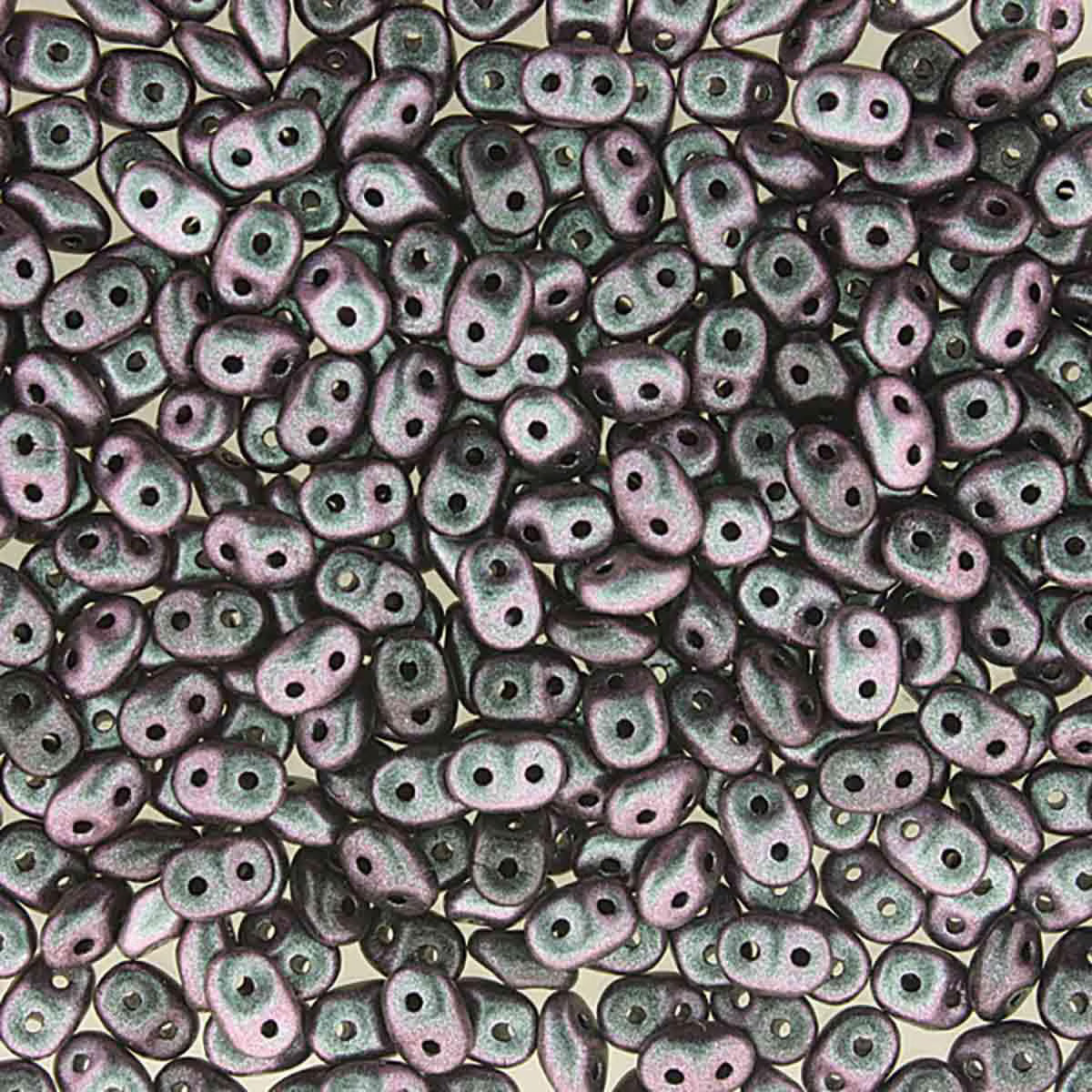 Superduo Beads, Polychrome Deep Purple, 10g.