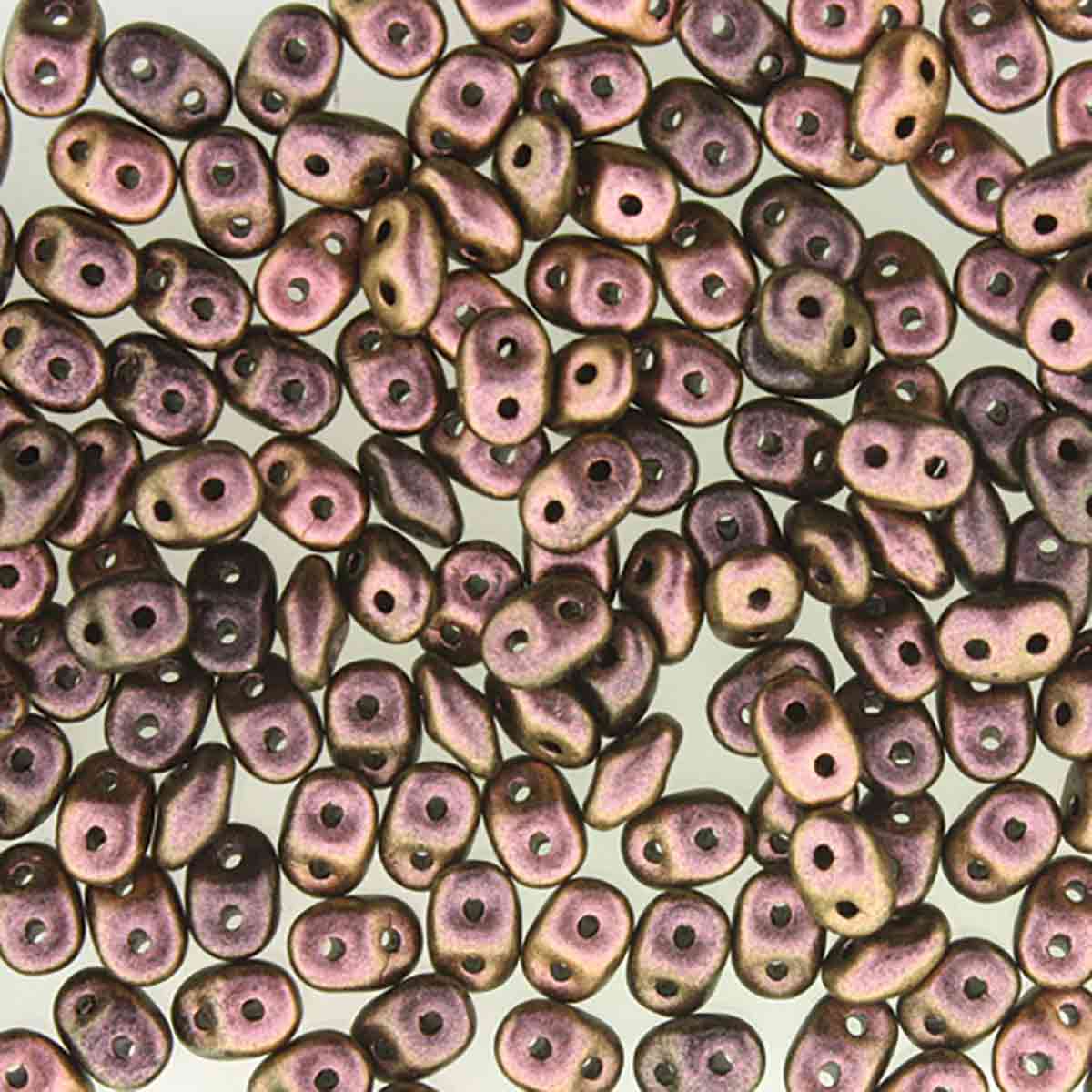 Superduo Beads, Polychrome Copper Ombre, 10g.