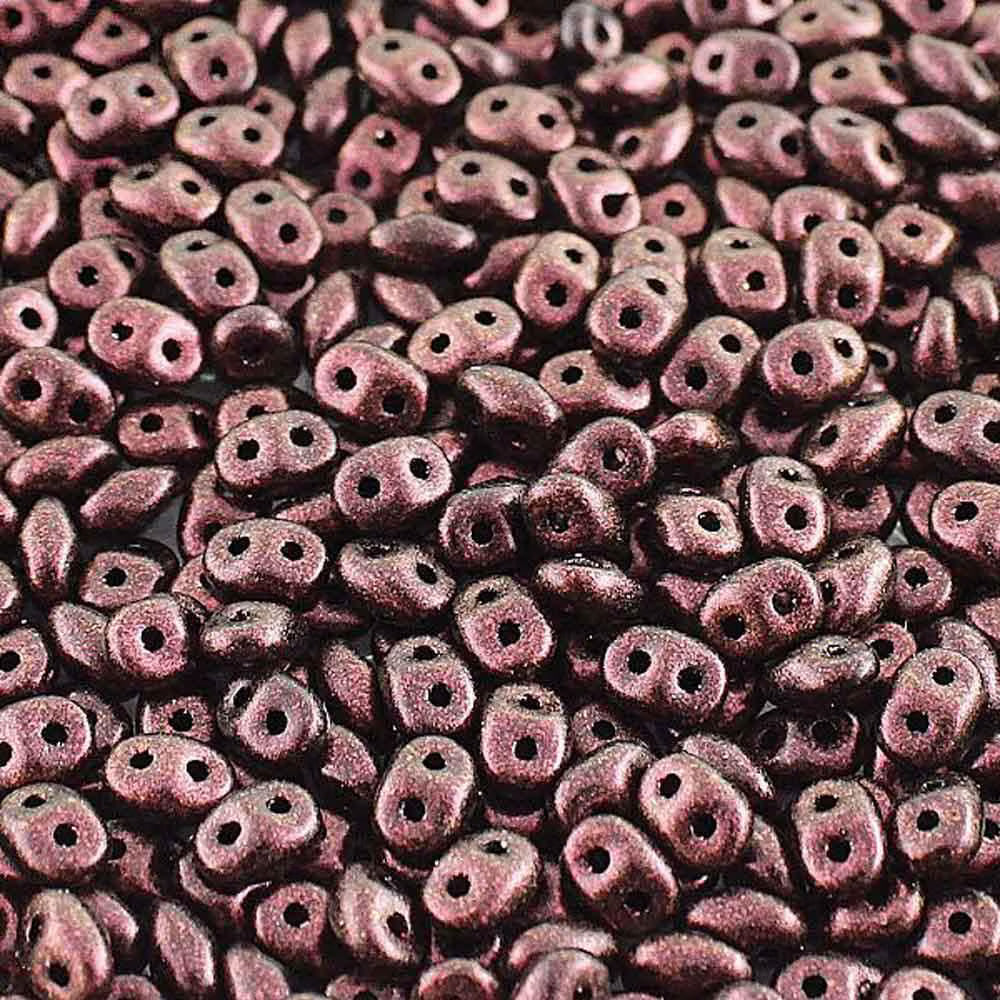 Superduo Beads, Polychrome Dark Violet, 10g.