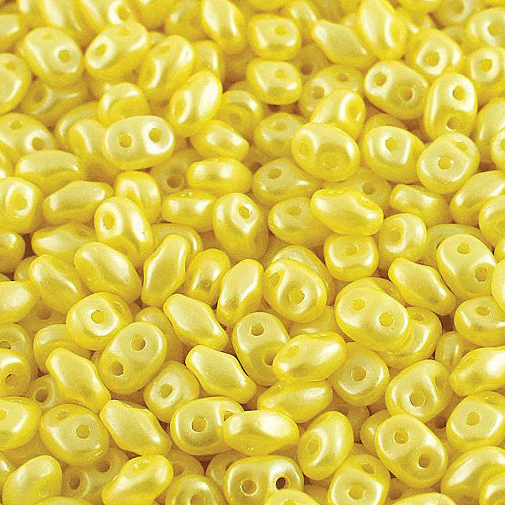 Superduo Beads, Pastel Jonquil, 10g.