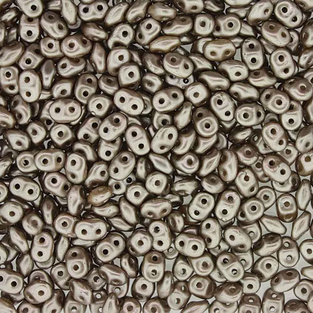 Superduo Beads, Pastel Light Brown Coco, 10g.