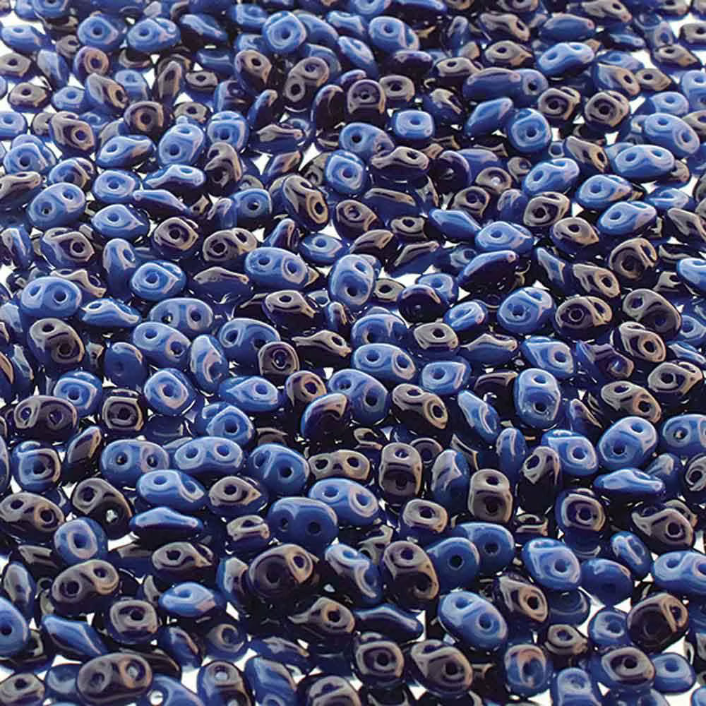 Superduo Beads, Duet Denim Opaque, 10g.
