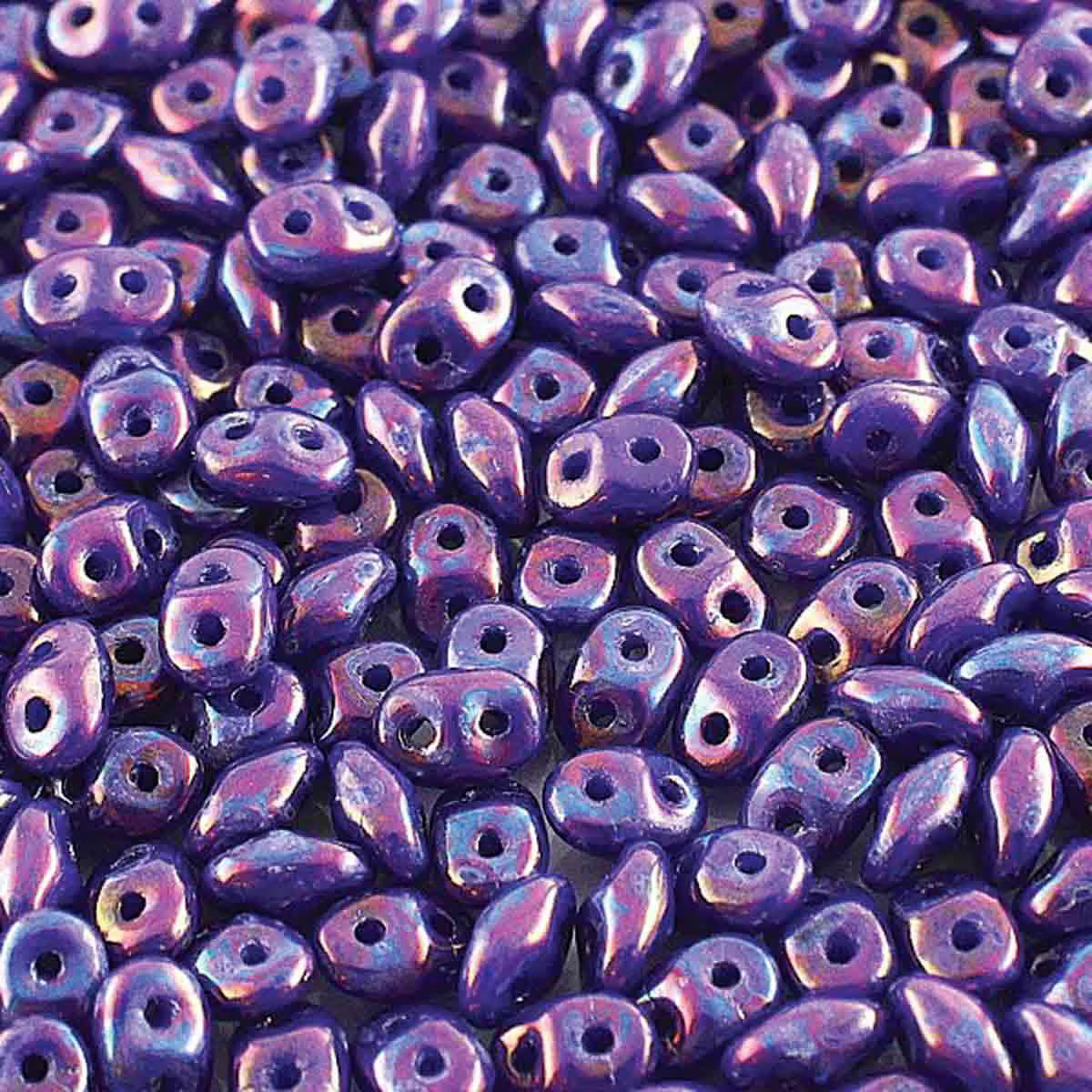 Superduo Beads, Nebula Royal Blue, 10g.