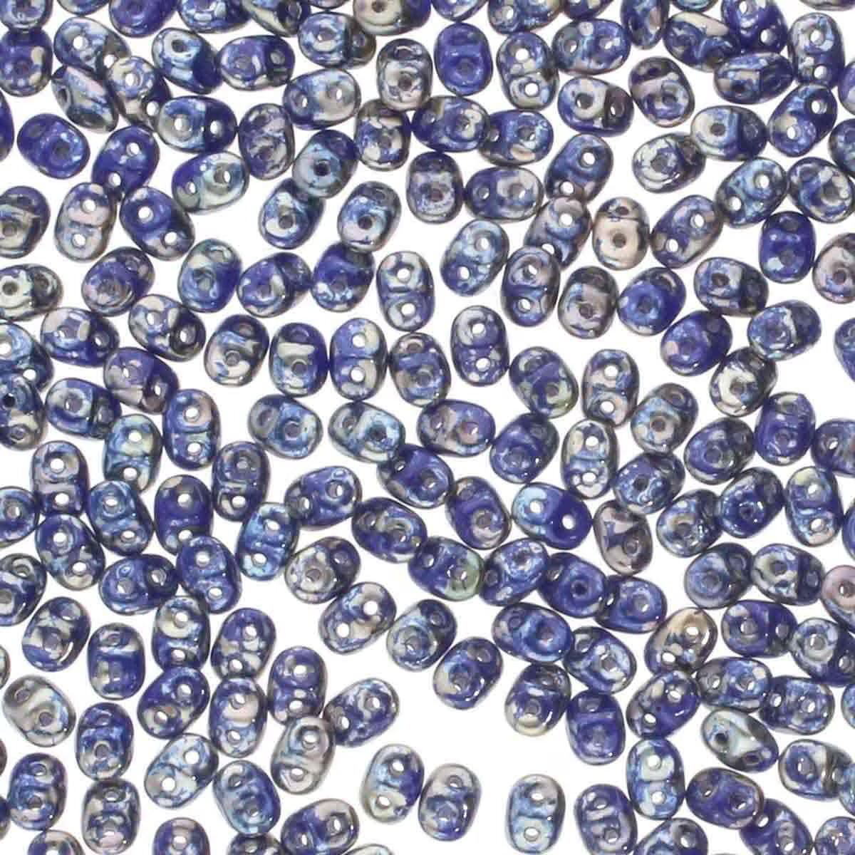 Superduo Beads, Blue Rembrandt, 10g.