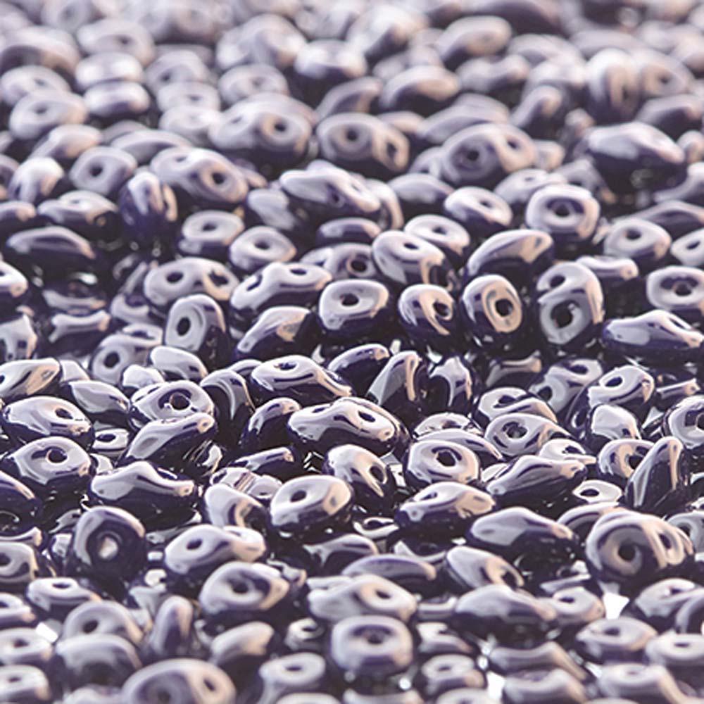 Superduo Beads, Opaque Navy, 10g.