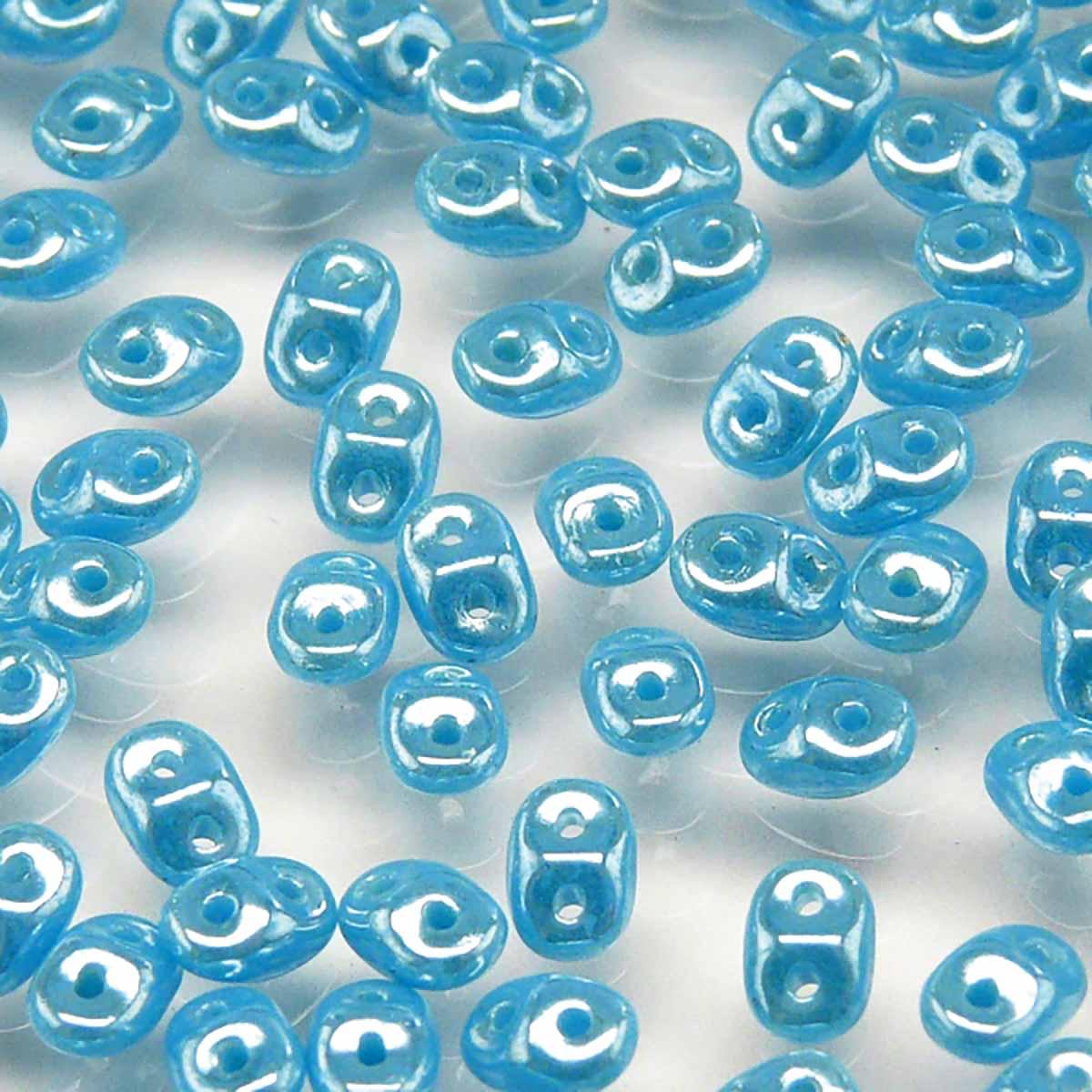 Superduo Beads, Turquoise Blue, 10g.