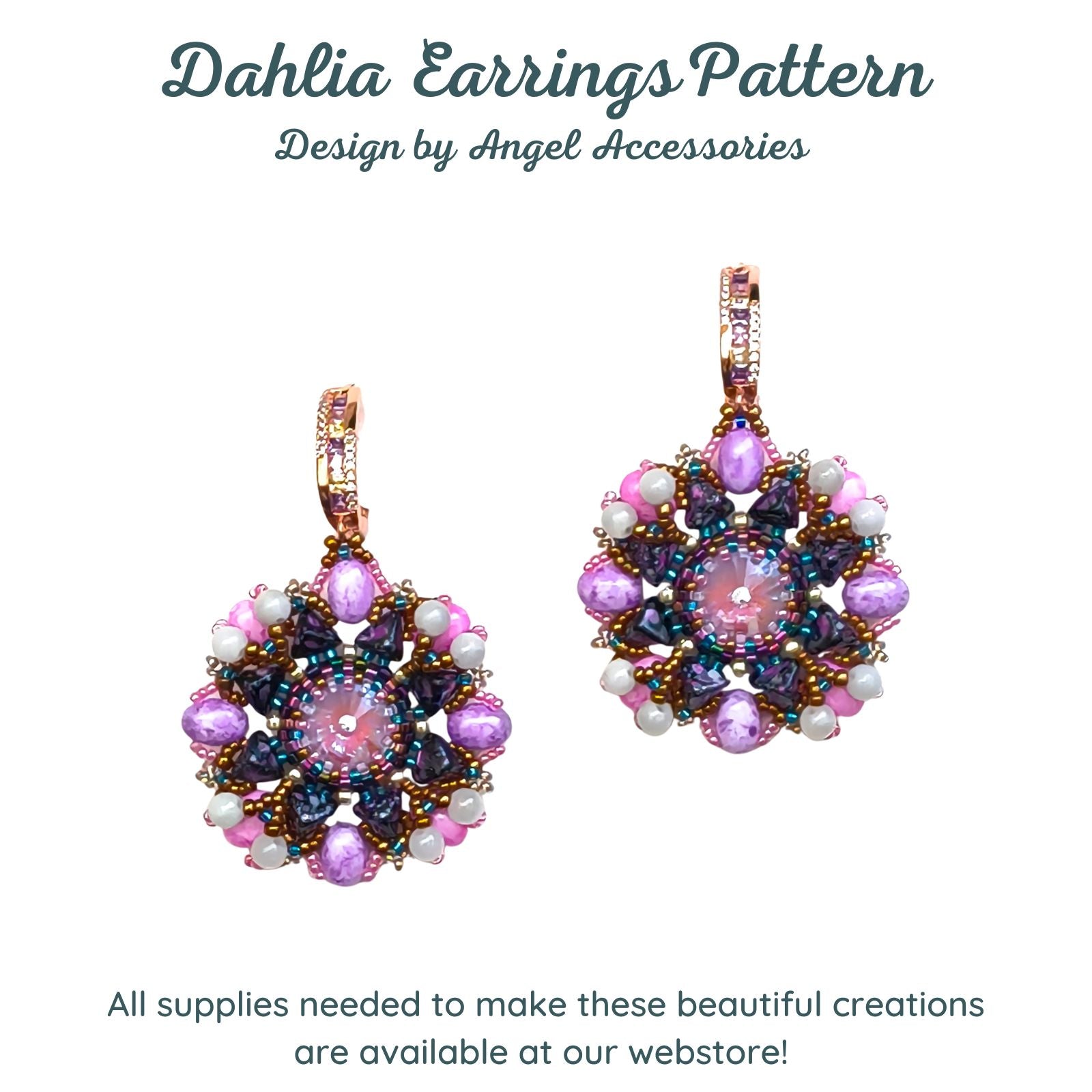 Dahlia Earrings Pattern by Angel Accessories