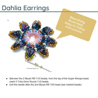 Dahlia Earrings Pattern by Angel Accessories