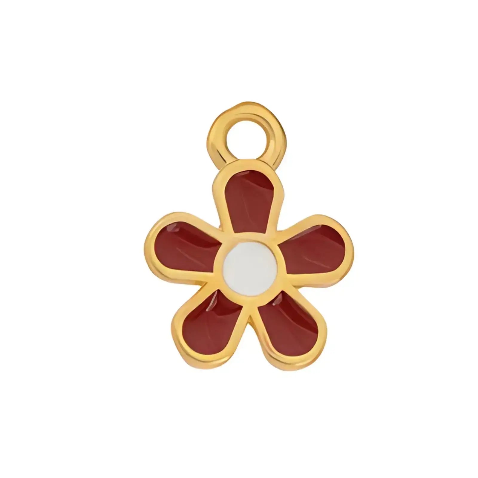 Daisy Pendant or Charm,24K Gold Plated, 2 Pcs - The Argus Collection
