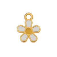 Daisy Pendant or Charm,24K Gold Plated, 2 Pcs - The Argus Collection