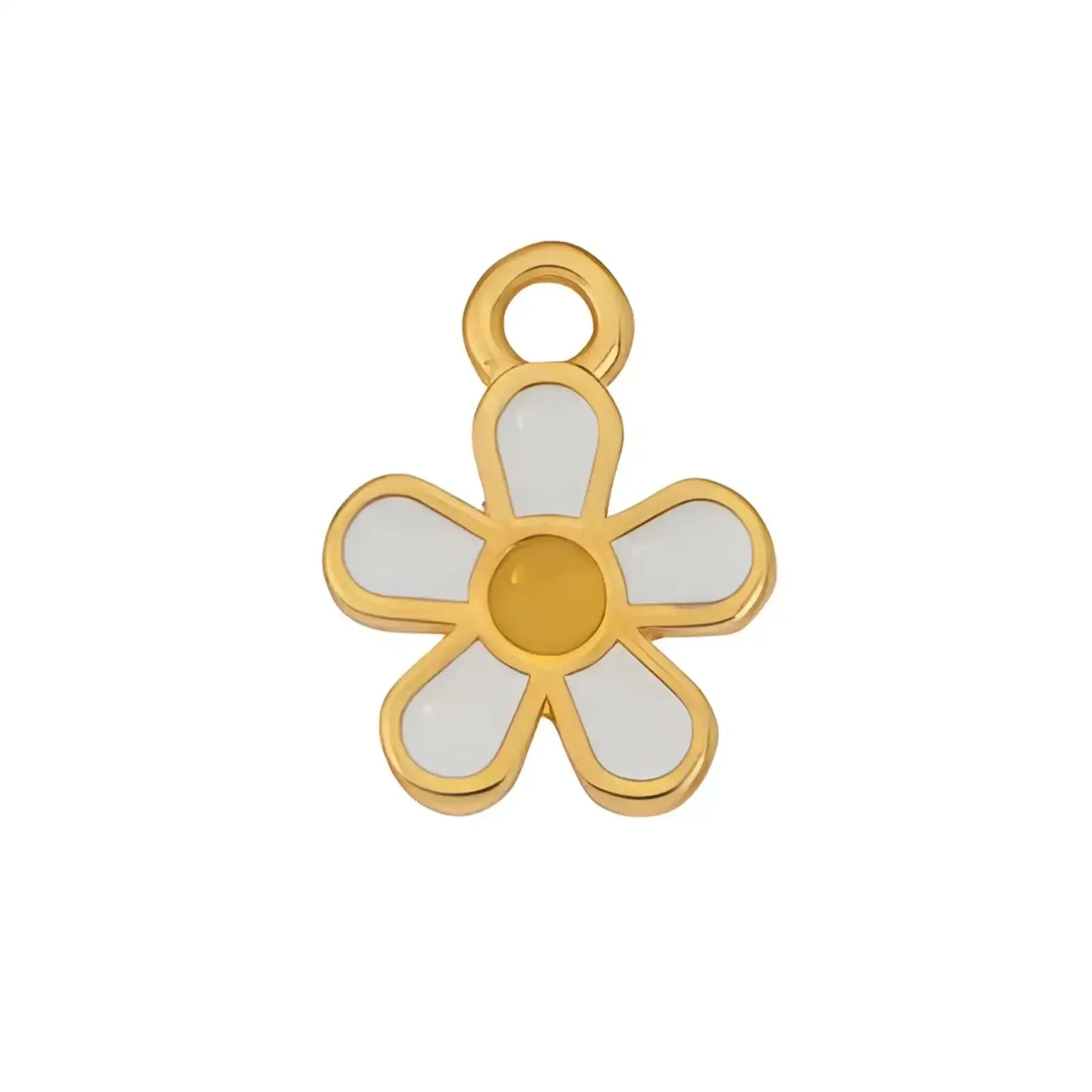 Daisy Pendant or Charm,24K Gold Plated, 2 Pcs - The Argus Collection