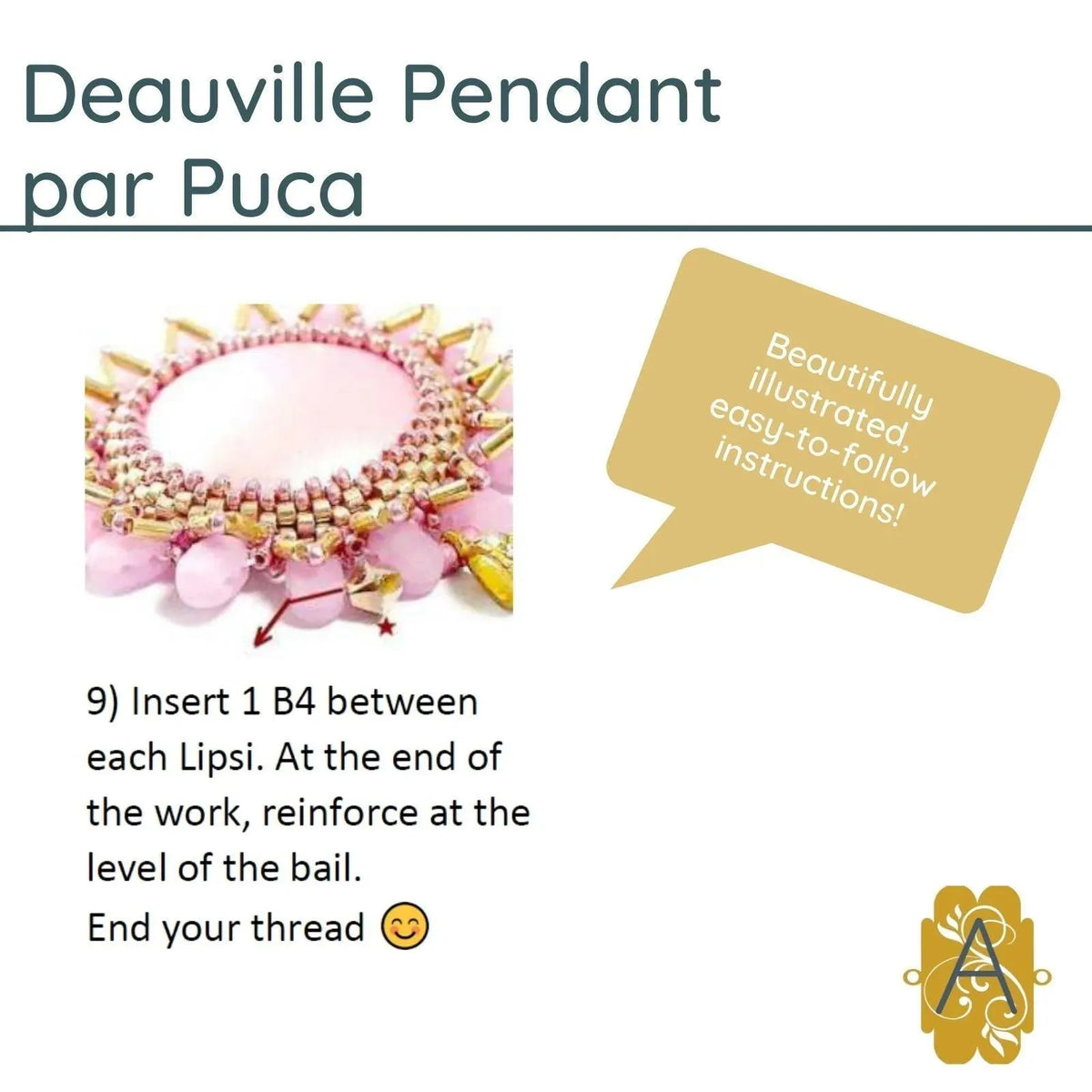 Deauville Pendant Pattern par Puca - The Argus Collection