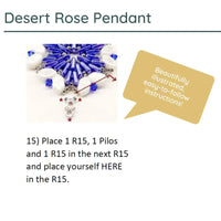 Desert Rose Pendant Pattern par Puca - The Argus Collection