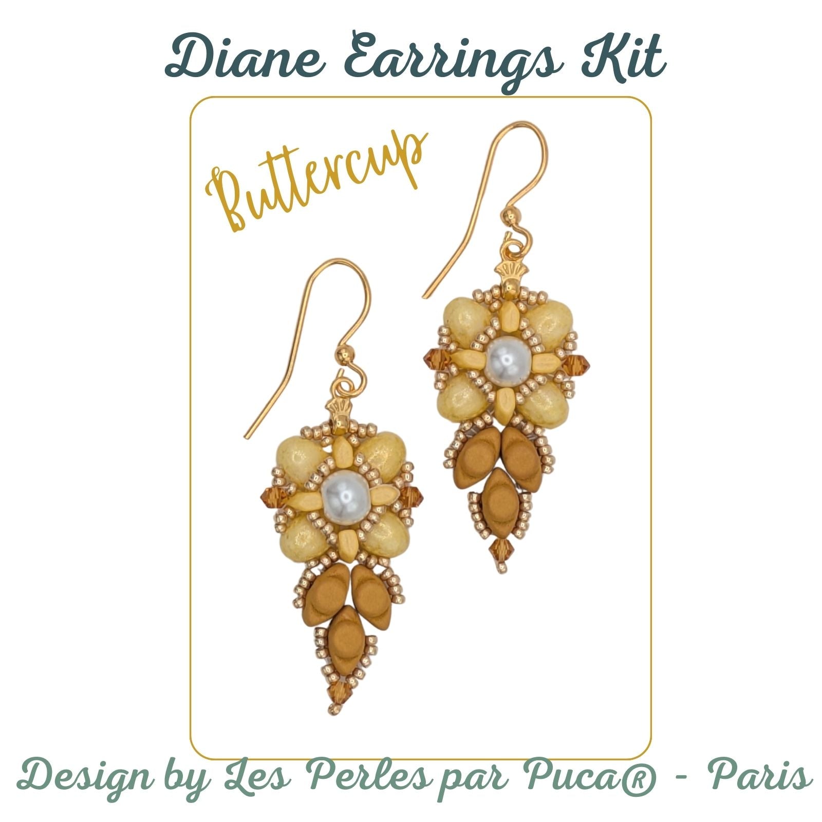 Diane Earrings Bead Kits, 8 Colors