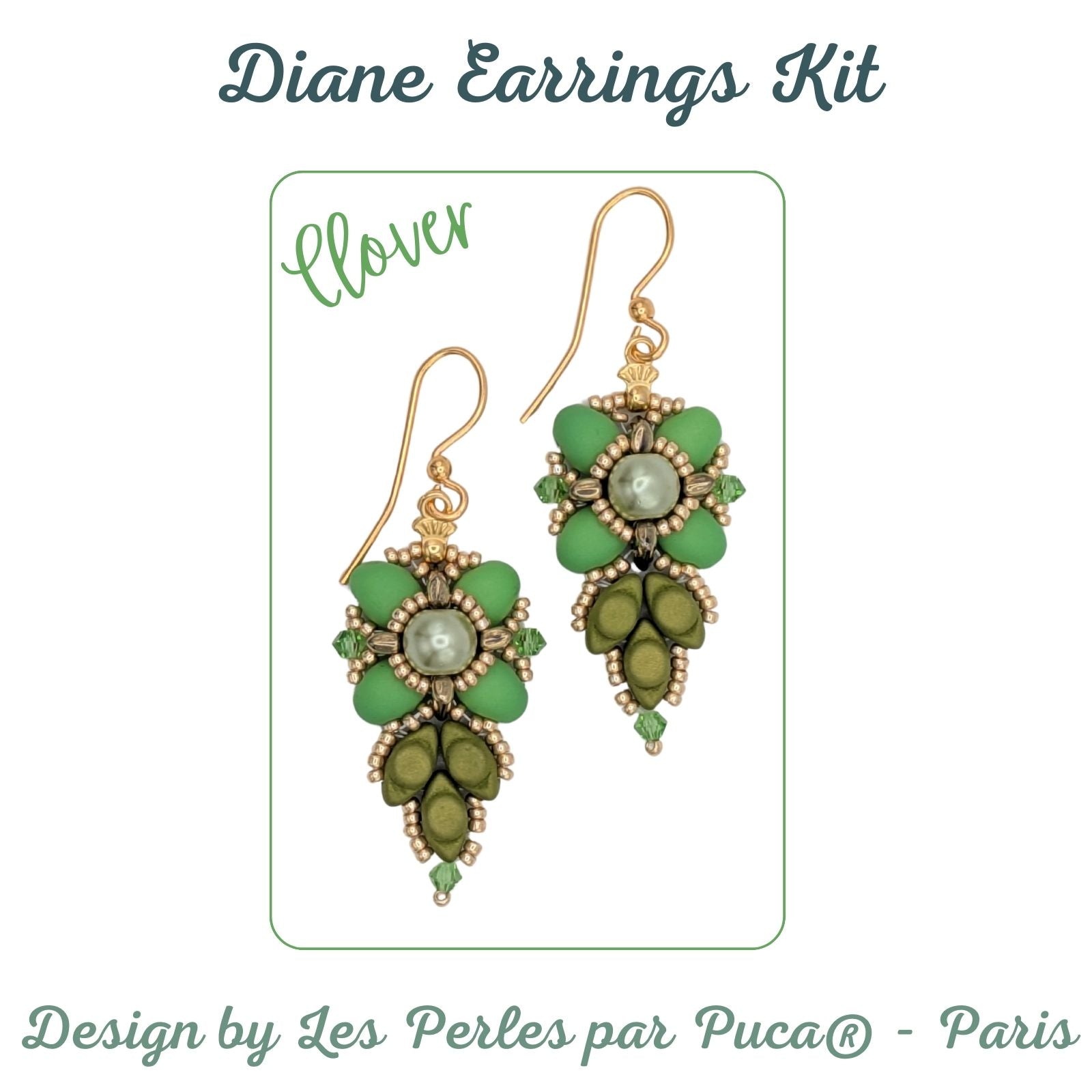 Diane Earrings Bead Kits, 8 Colors