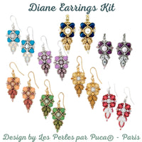 Diane Earrings Bead Kits, 8 Colors