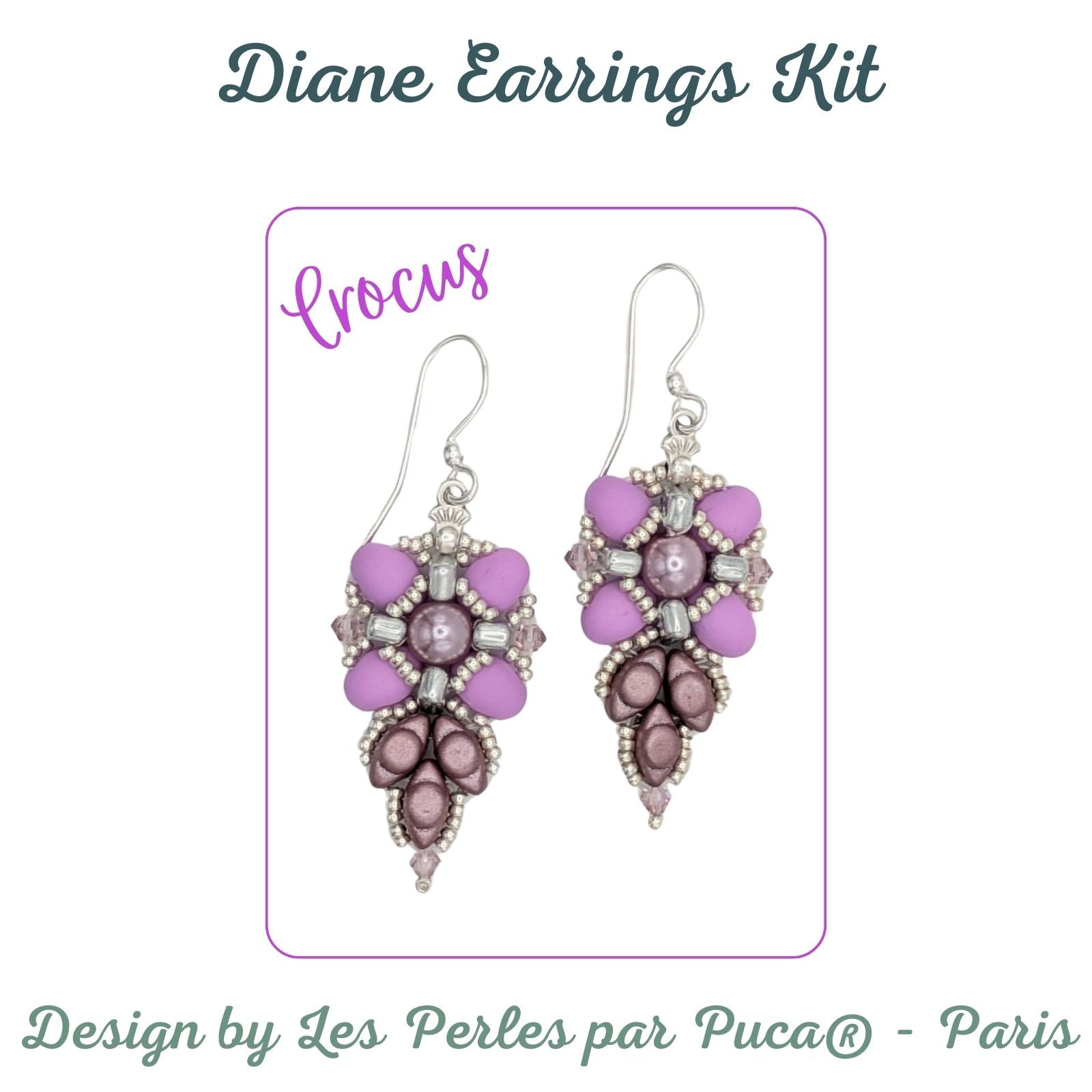 Diane Earrings Bead Kits, 8 Colors