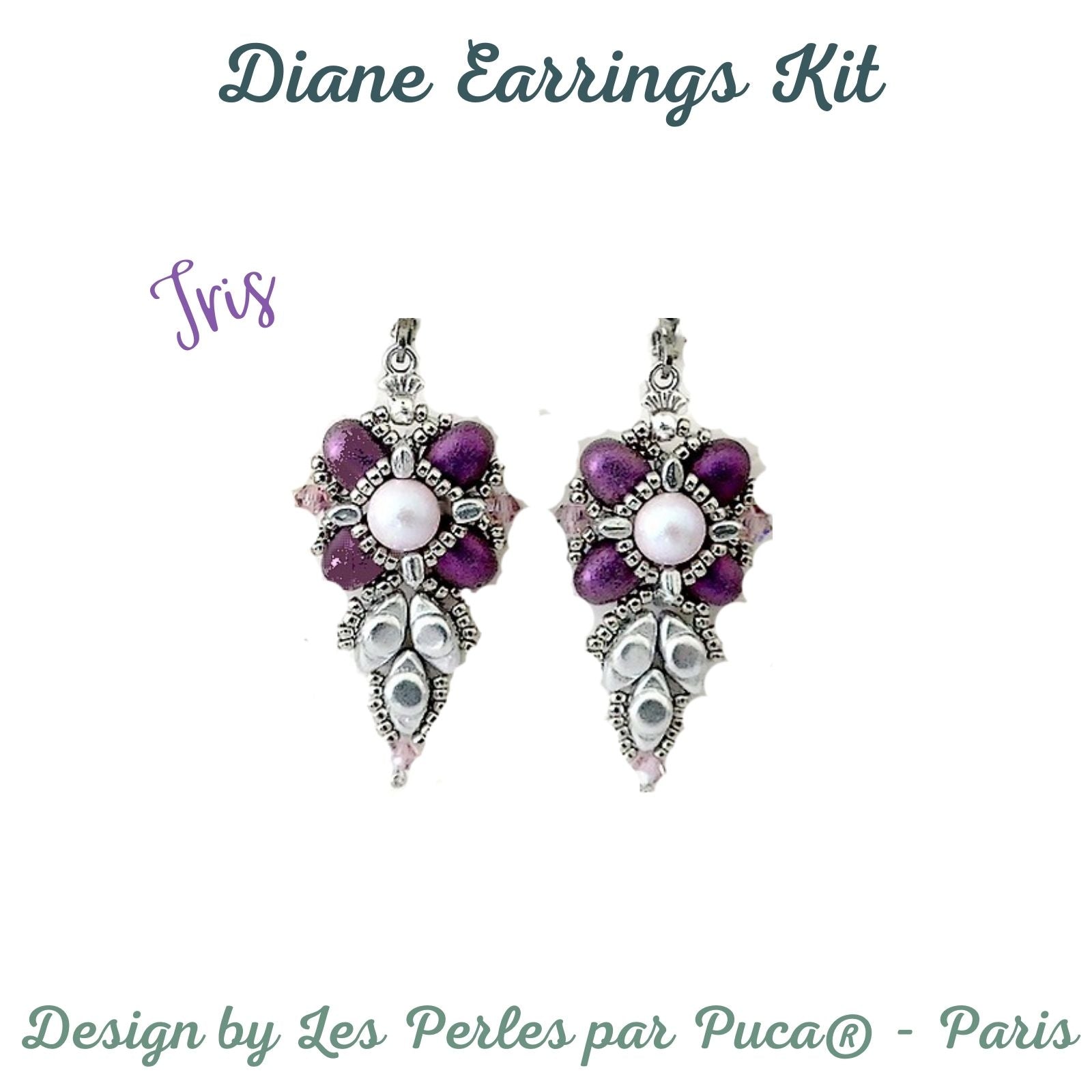 Diane Earrings Bead Kits, 8 Colors