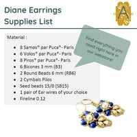 Diane Earrings Pattern par Puca - The Argus Collection