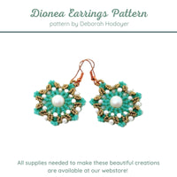 Dionea Earrings Pattern by Deborah Hodoyer