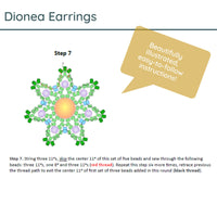Dionea Earrings Pattern by Deborah Hodoyer