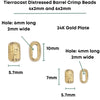 Tierracast Distressed Barrel Crimp Beads, 6x2mm & 4x2mm, 2 Pcs. - The Argus Collection