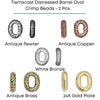 Tierracast Distressed Oval Barrel Crimp Beads, 2 Pcs. - The Argus Collection