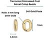 Tierracast Distressed Oval Barrel Crimp Beads, 2 Pcs. - The Argus Collection