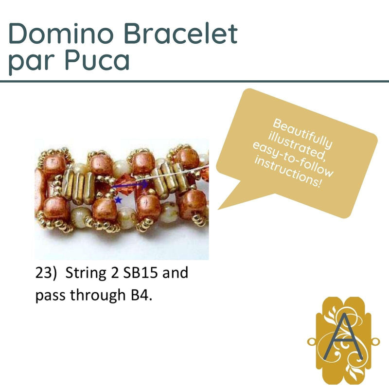 Domino Bracelet Pattern par Puca - The Argus Collection