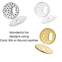 Mini-Circle Dotty Toggle Clasp for Cord or Leather