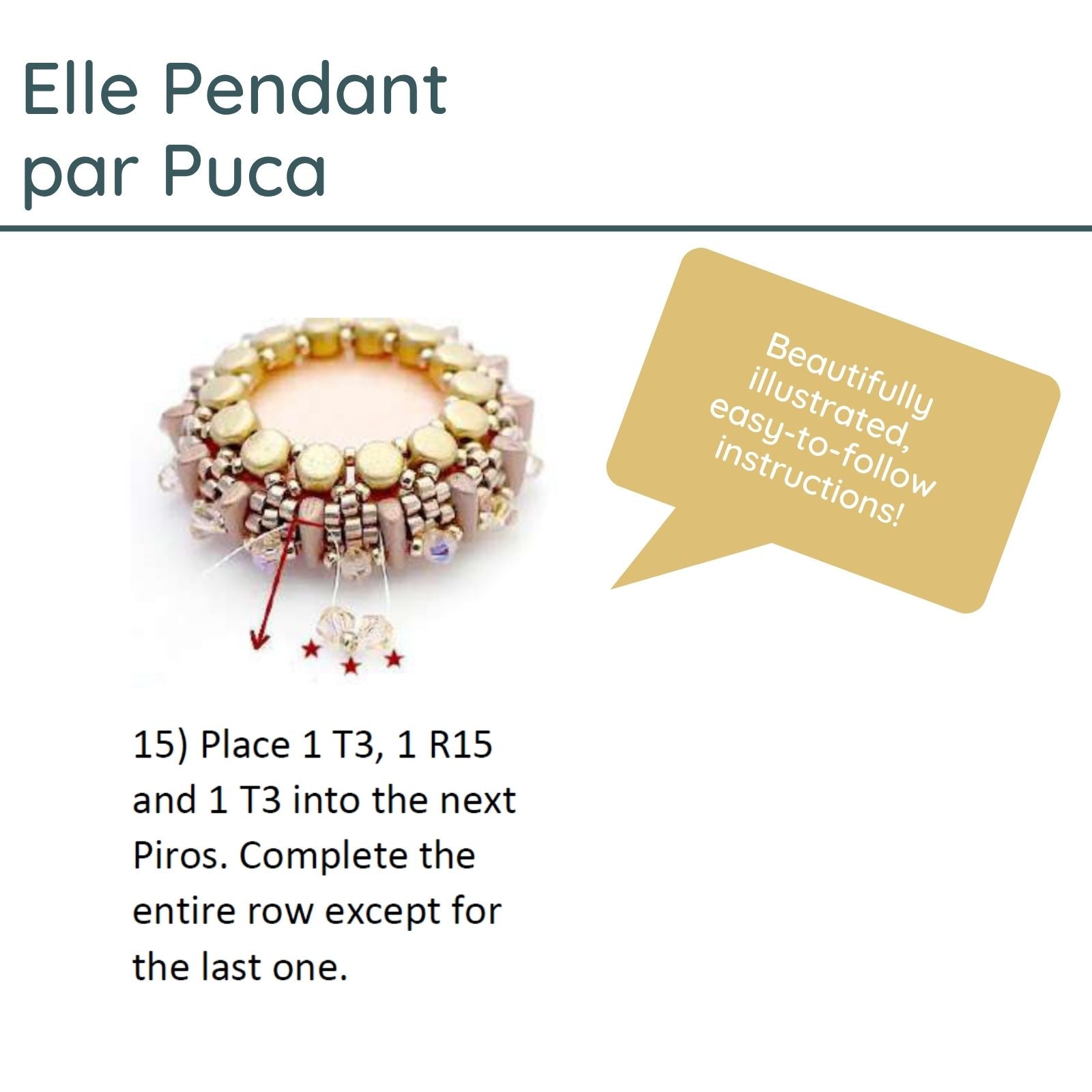 Elle Pendant Pattern par Puca