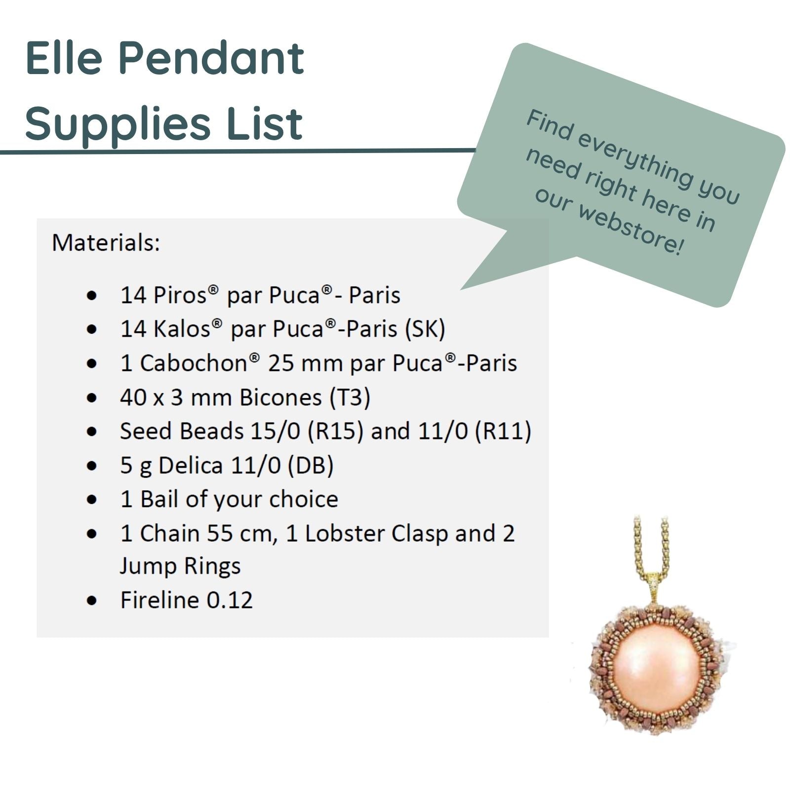 Elle Pendant Pattern par Puca