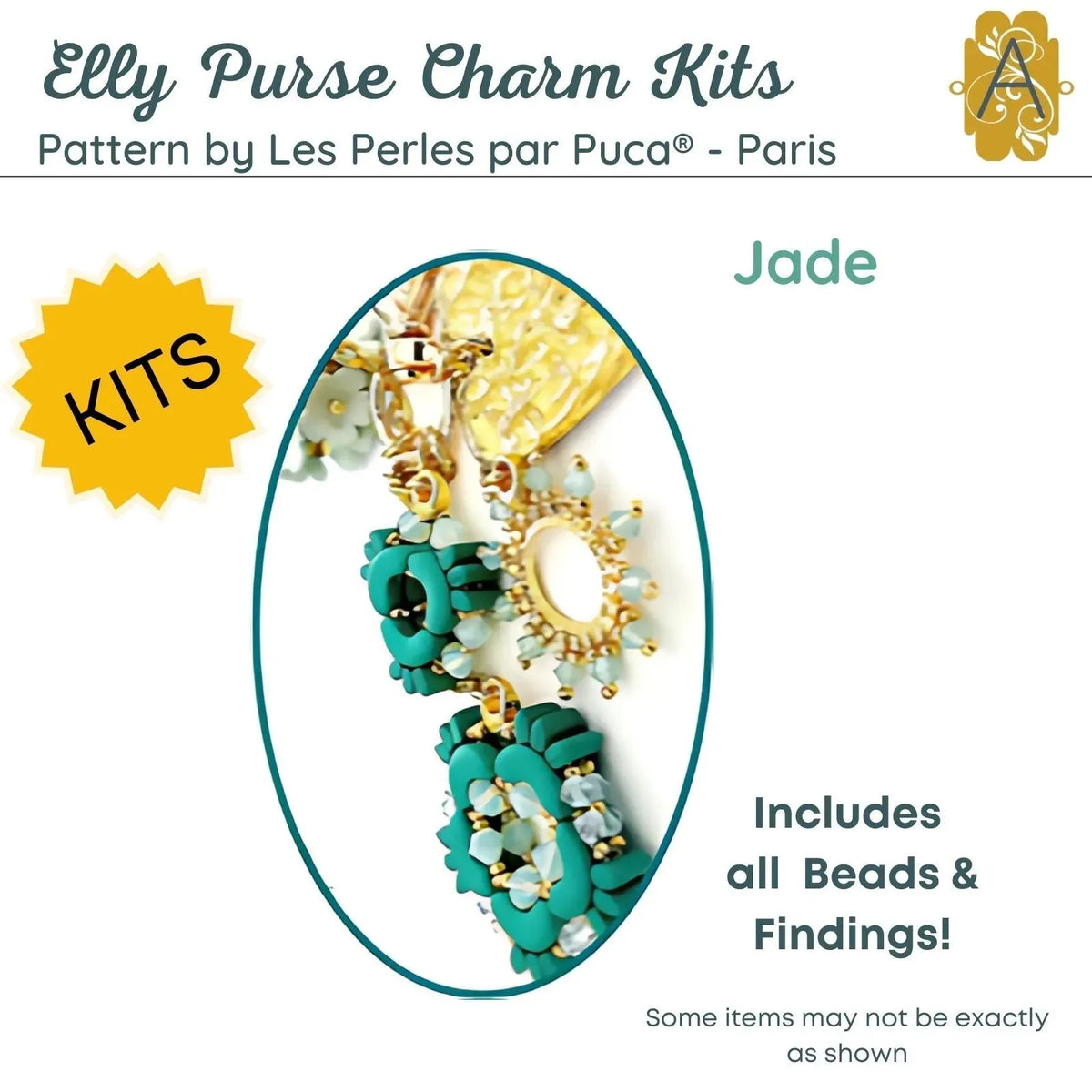 Elly Purse Jewel Complete Bead Kit, 6 Color Choices - The Argus Collection