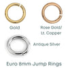 Euro 8mm Jump Rings, 18 Gauge, 20 Pcs.