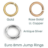 Euro 8mm Jump Rings, 18 Gauge, 20 Pcs.